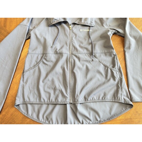 Women's Columbia Blue Jacket S Zip Rain Windbreaker Lightweight Navy - Picture 3 of 9